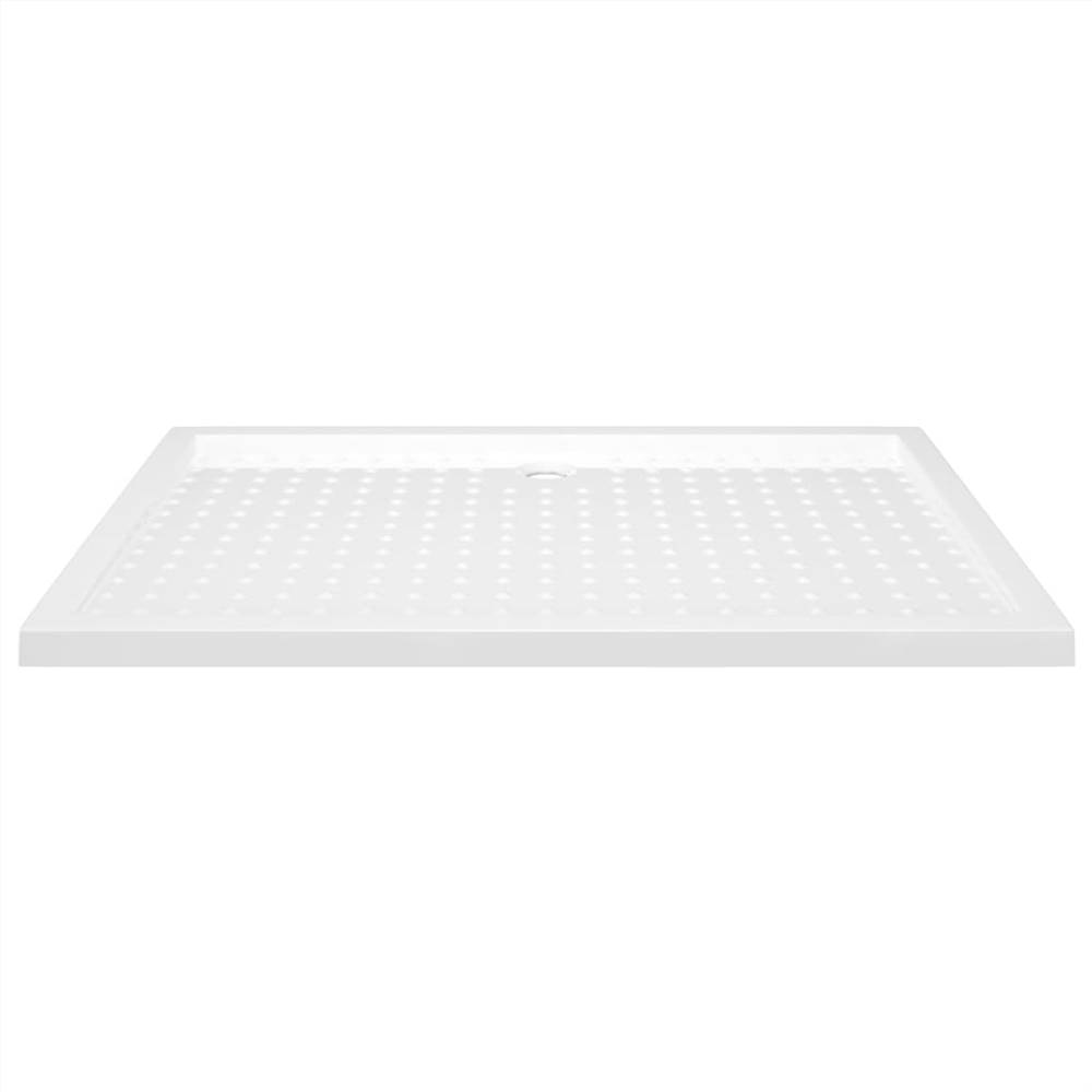 Shower Base Tray with Dots White 80x120x4 cm ABS