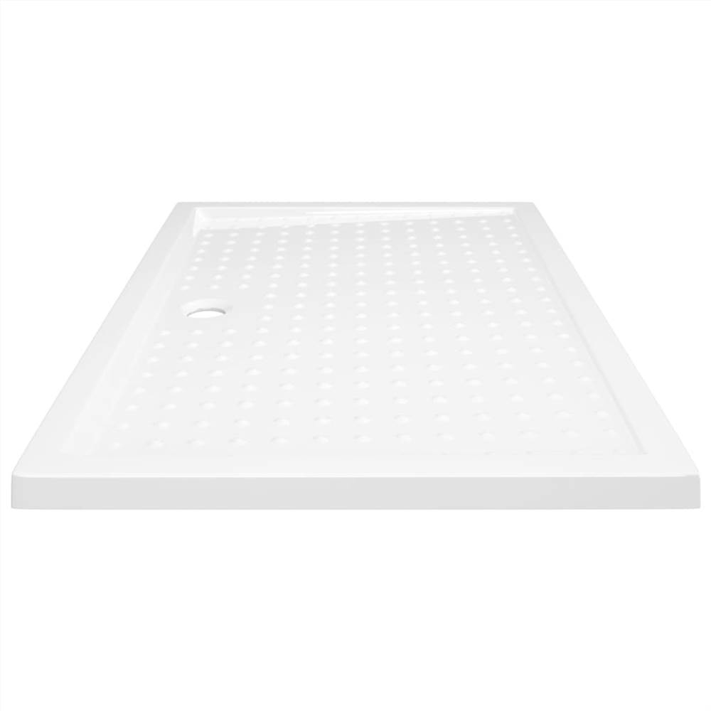 Shower Base Tray with Dots White 80x120x4 cm ABS