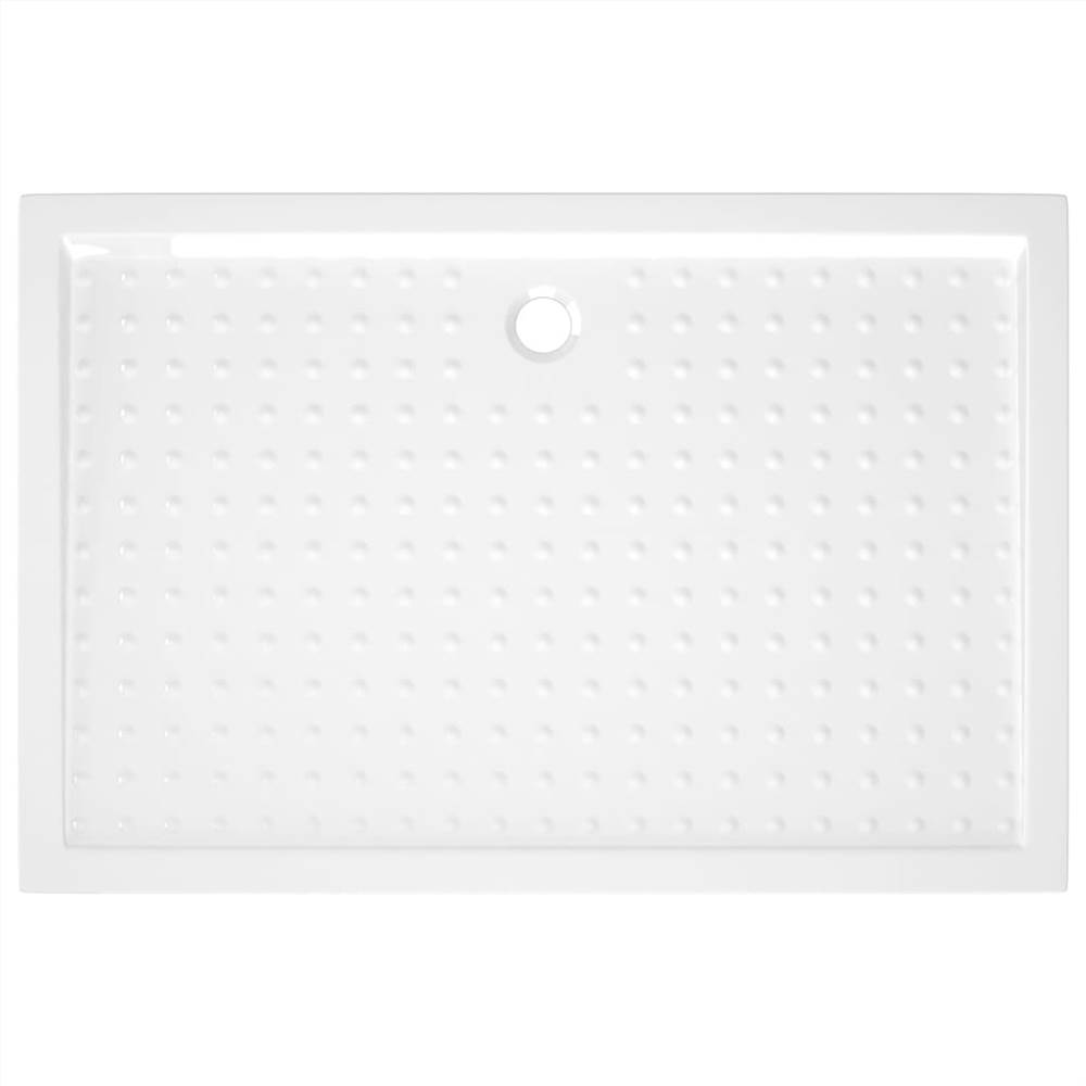 Shower Base Tray with Dots White 80x120x4 cm ABS
