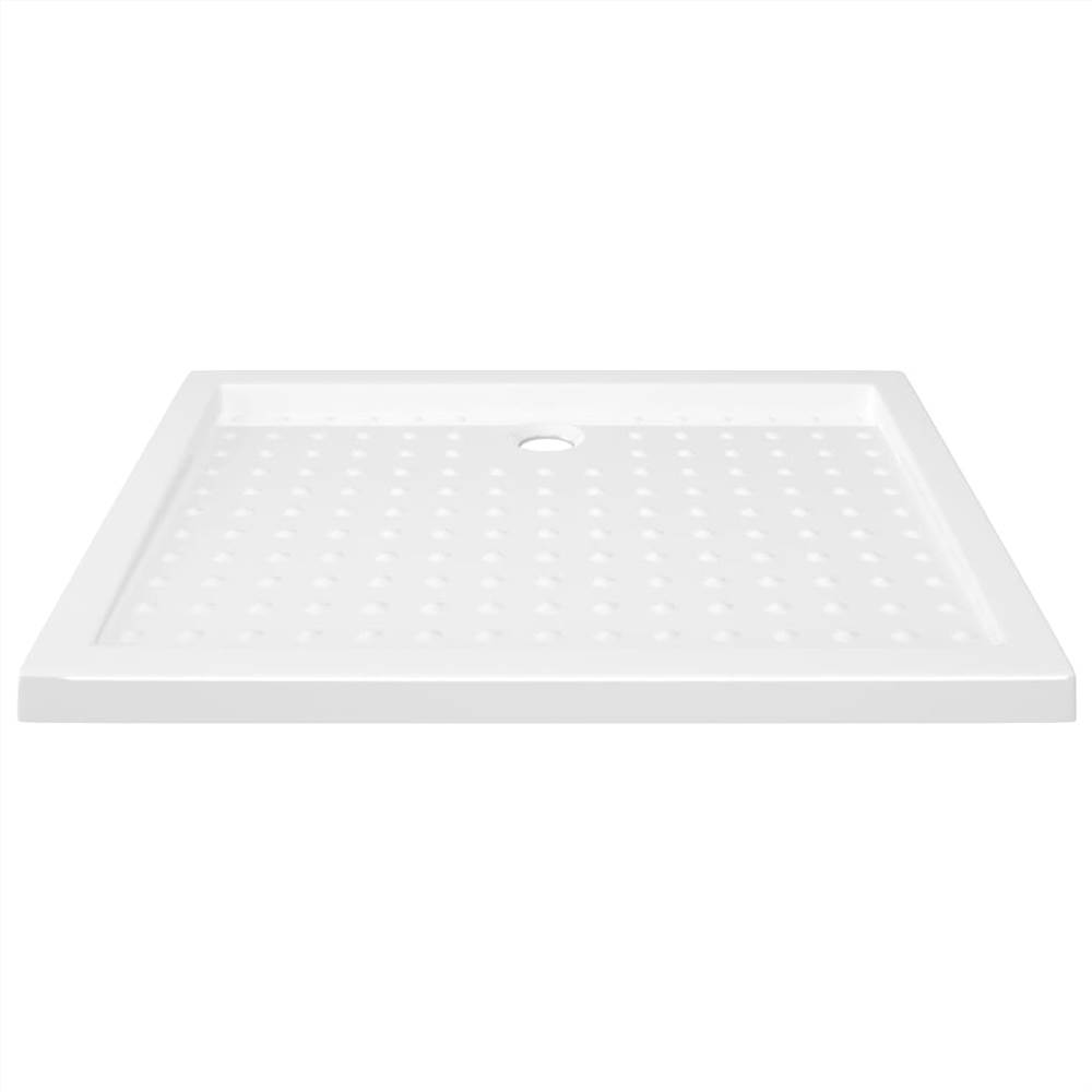 Shower Base Tray with Dots White 90x70x4 cm ABS