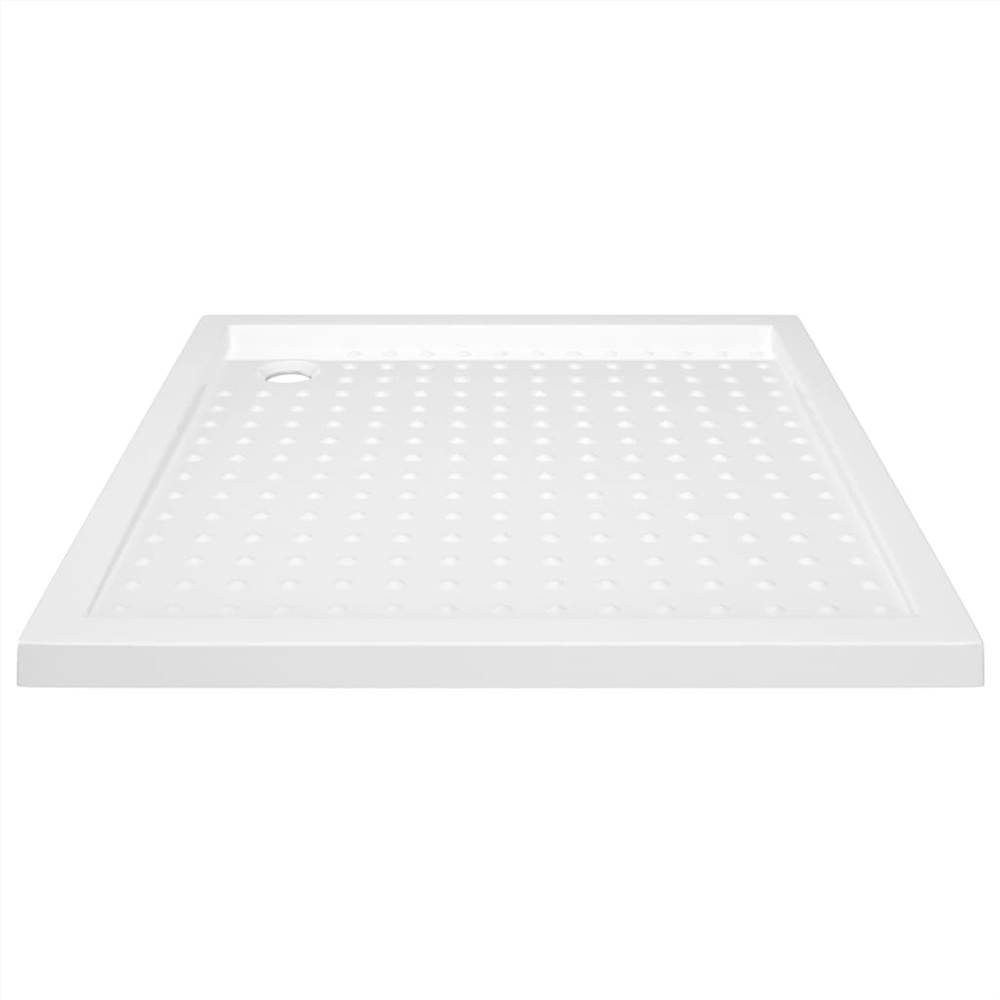 Shower Base Tray with Dots White 90x90x4 cm ABS