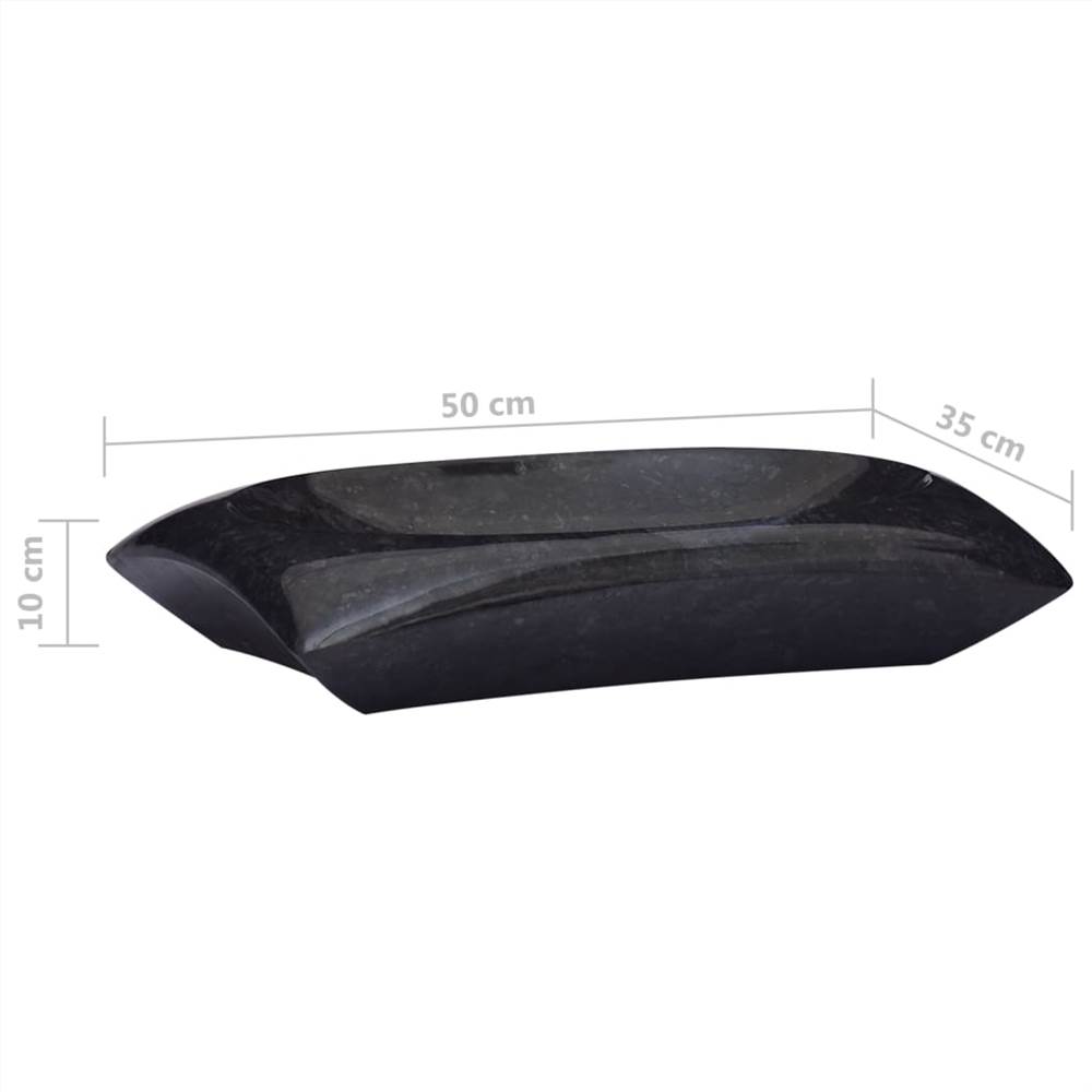 Sink Black 50x35x10 cm Marble