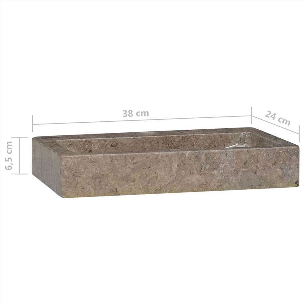 Sink Grey 38x24x6.5 Cm Marble 15 Sink Grey 38x24x6.5 cm Marble