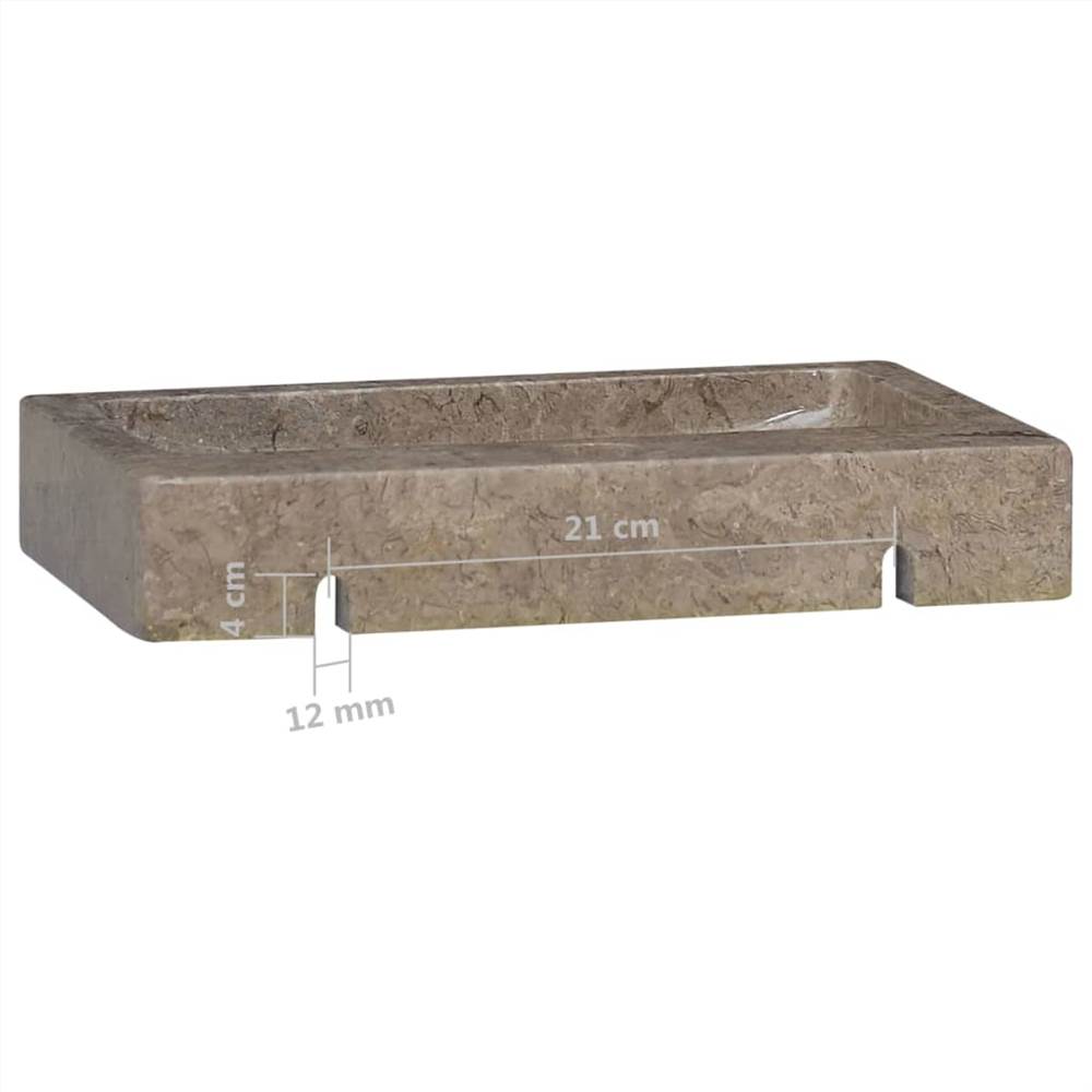 Sink Grey 38x24x6.5 Cm Marble 16 Sink Grey 38x24x6.5 cm Marble