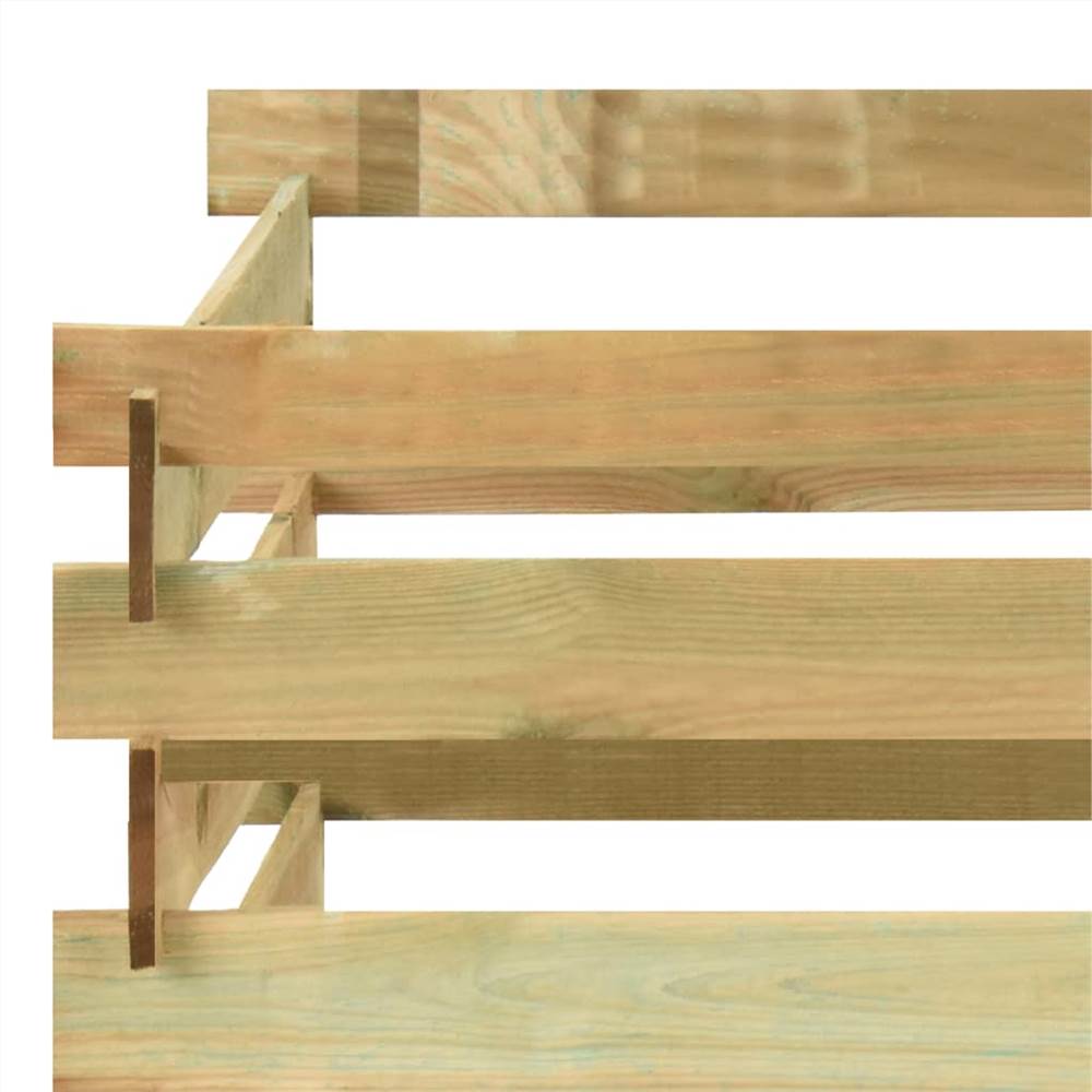 Slatted Garden Composter 100x100x80 cm Impregnated Pinewood