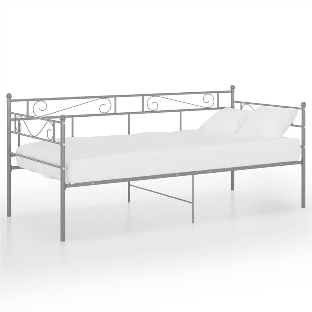 

Sofa Bed Frame Grey Metal 90x200 cm