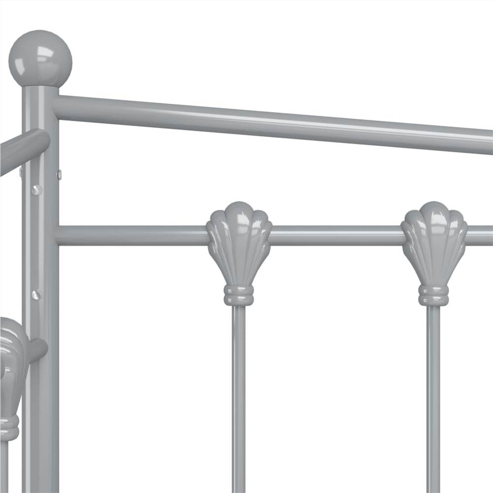 Sofa Bed Frame Grey Metal 90x200 cm