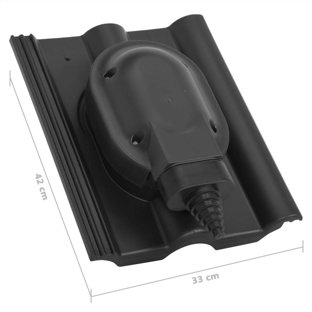 Solar Pass-through for Frankfurt Roof Tile Black