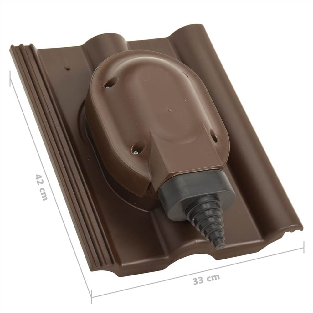 Solar Pass-through for Frankfurt Roof Tile Brown