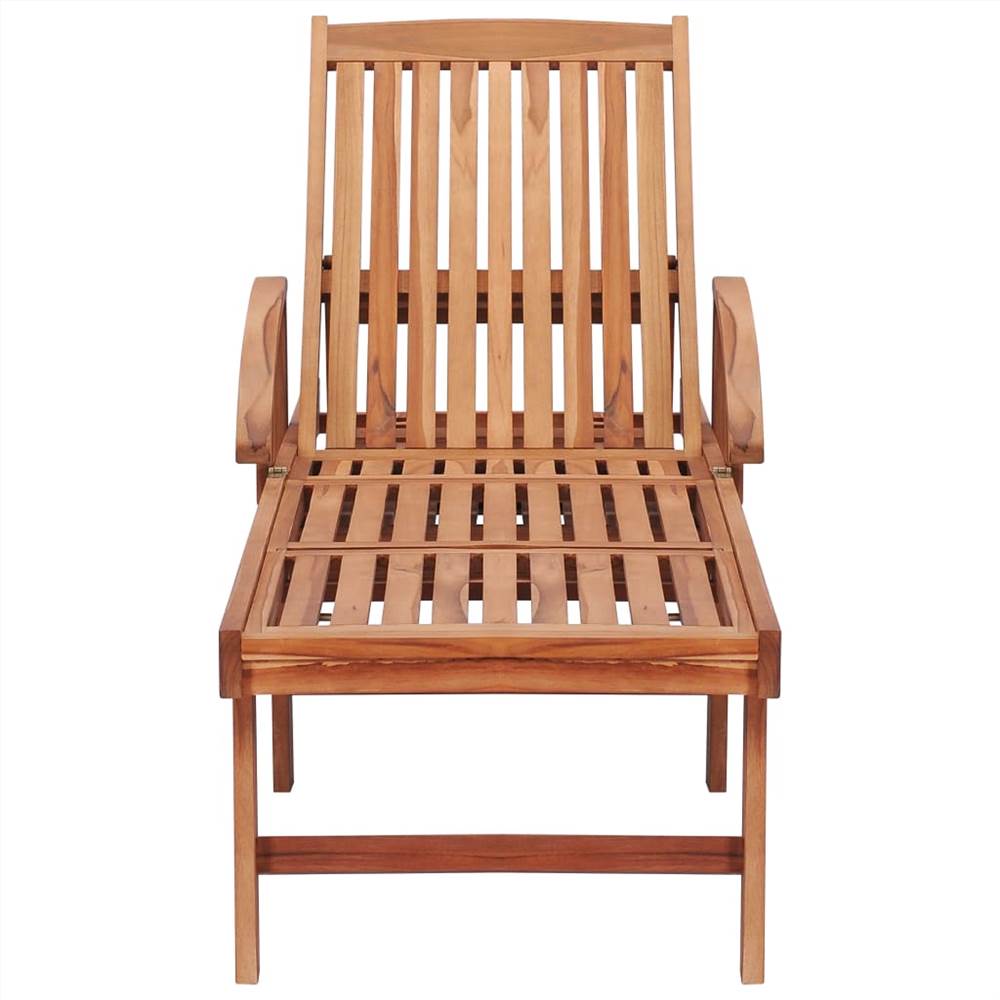 Sun Loungers 2 pcs Solid Teak Wood