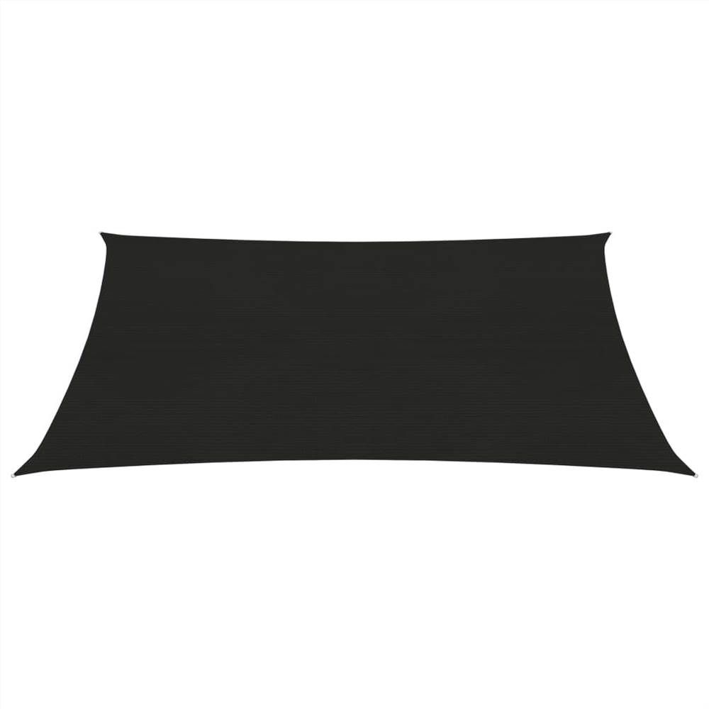 Sunshade Sail 160 g/m² Black 3.5x4.5 m HDPE