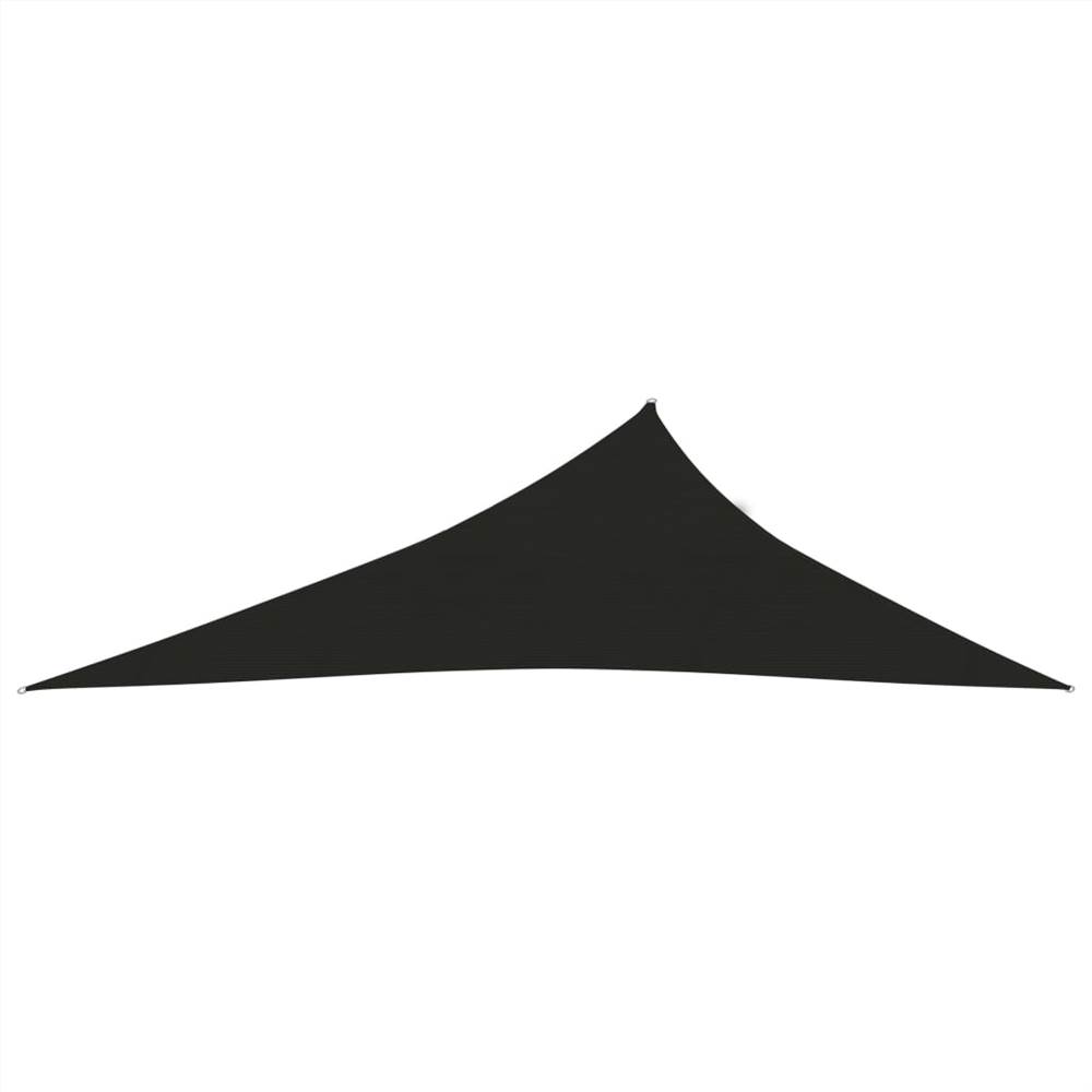 Sunshade Sail 160 g/m² Black 4x5x6.8 m HDPE