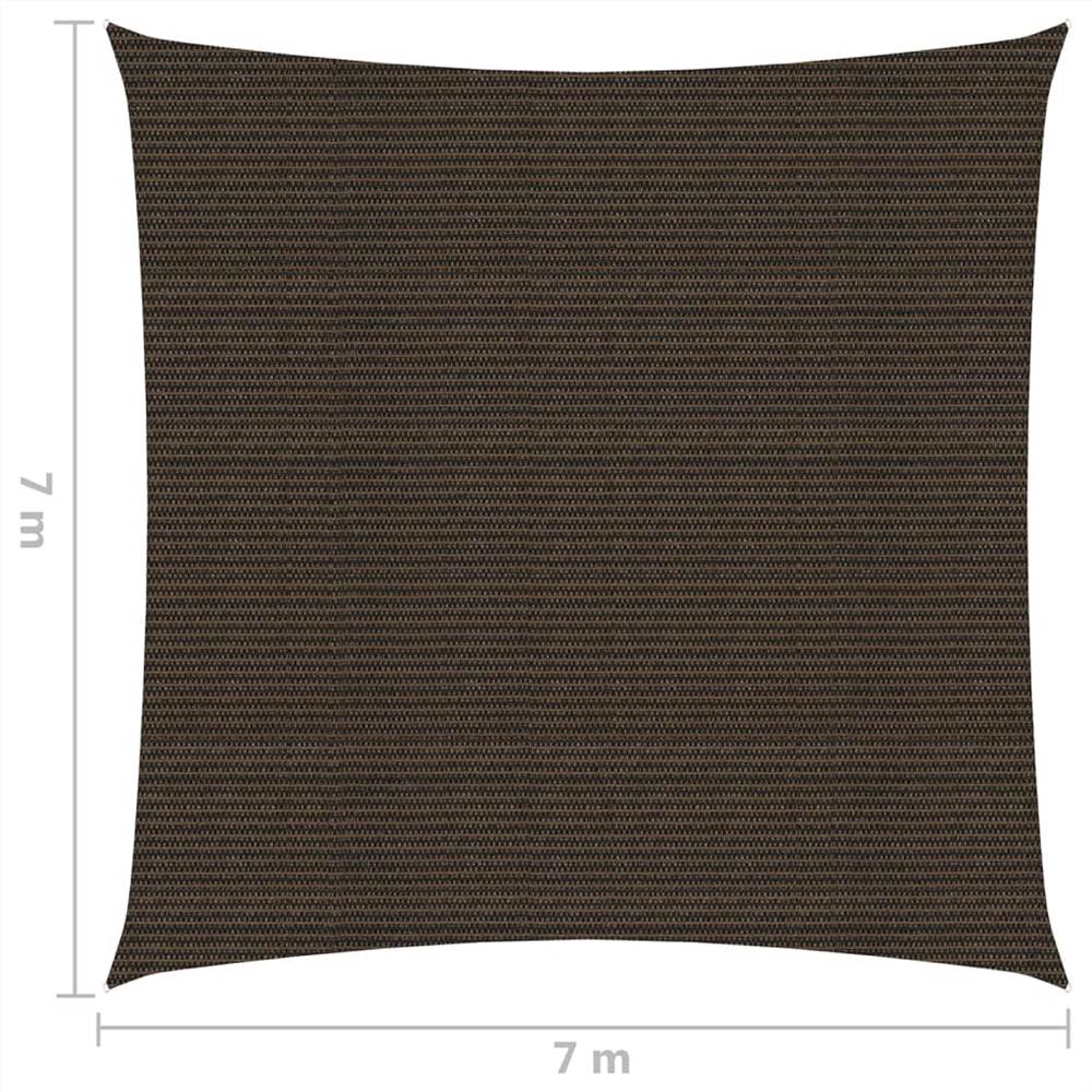 Sunshade Sail 160 g/m² Brown 7x7 m HDPE