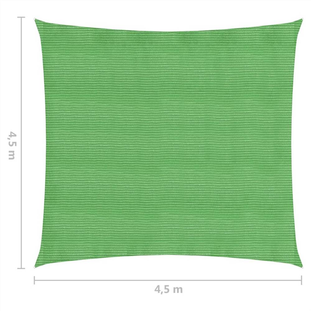 Sunshade Sail 160 g/m² Light Green 4.5x4.5 m HDPE