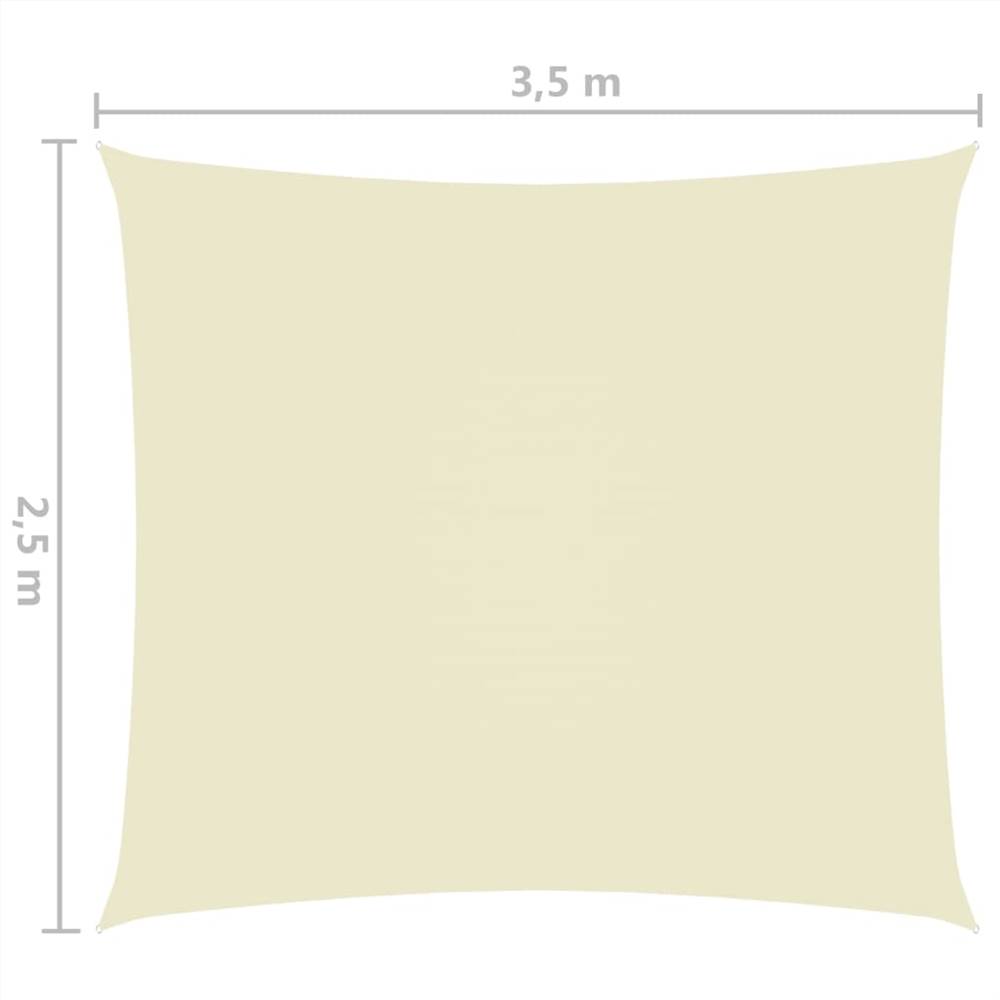 Sunshade Sail Oxford Fabric Rectangular 2.5x3.5 m Cream