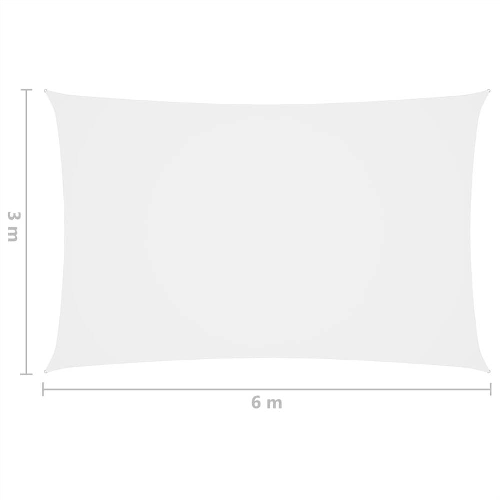Sunshade Sail Oxford Fabric Rectangular 3x6 m White