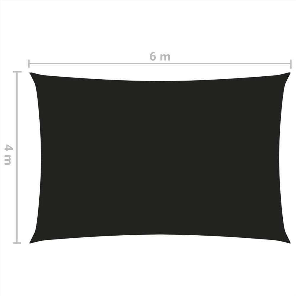 Sunshade Sail Oxford Fabric Rectangular 4x6 m Black