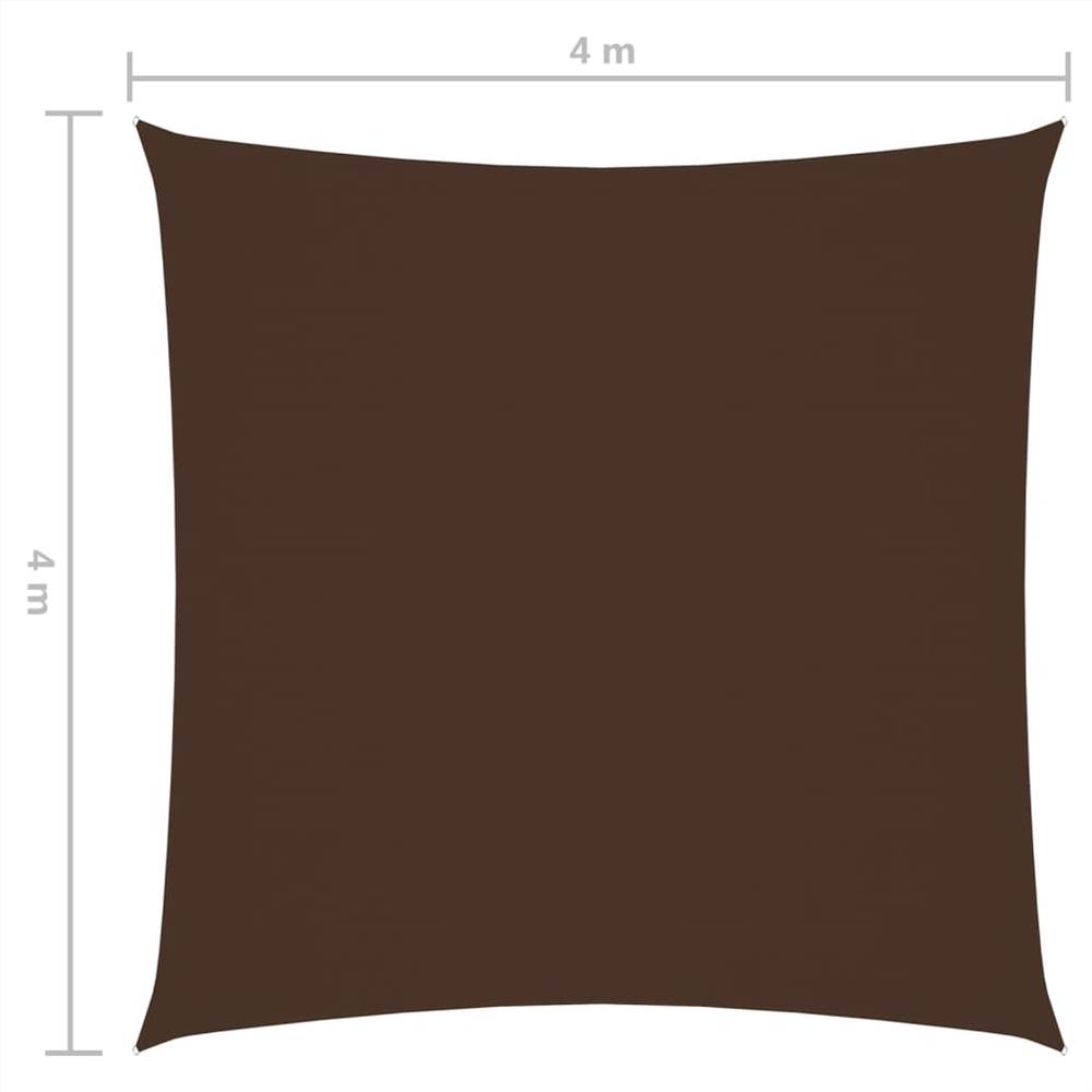 Sunshade Sail Oxford Fabric Square 4x4 m Brown