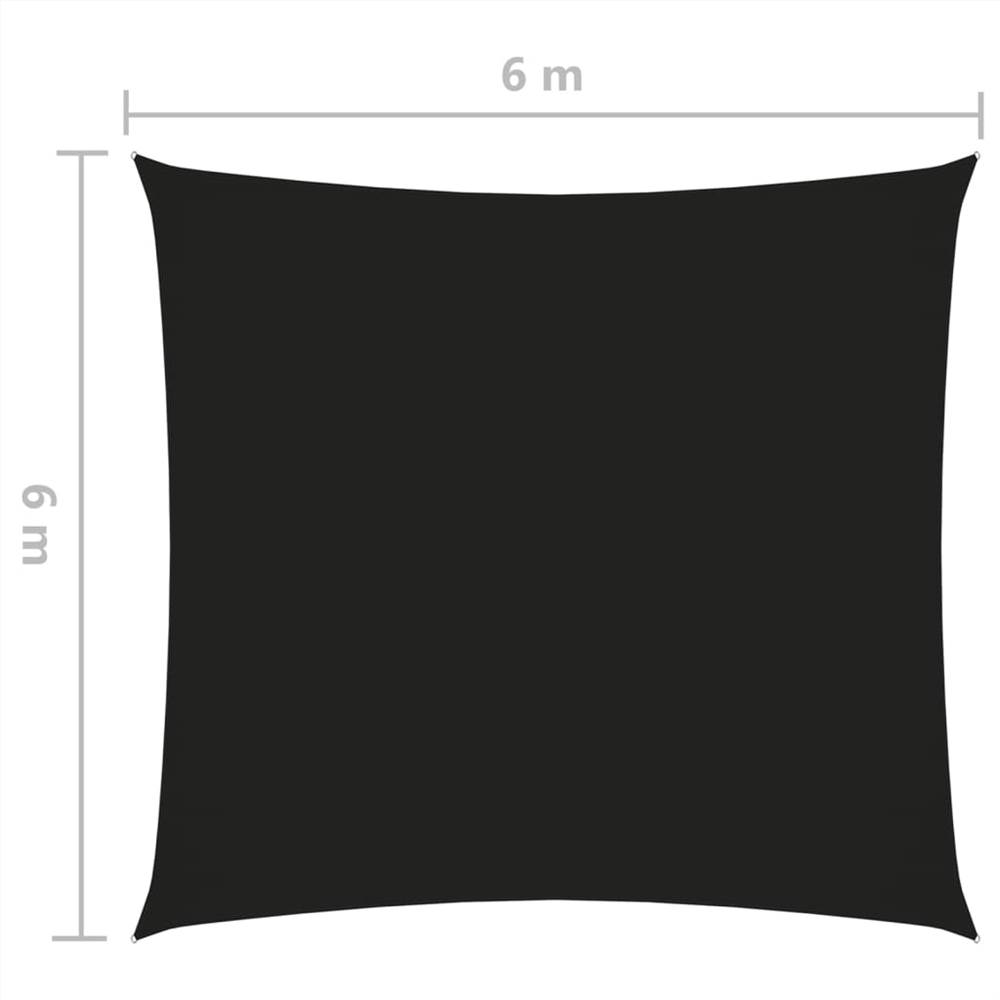 Sunshade Sail Oxford Fabric Square 6x6 m Black