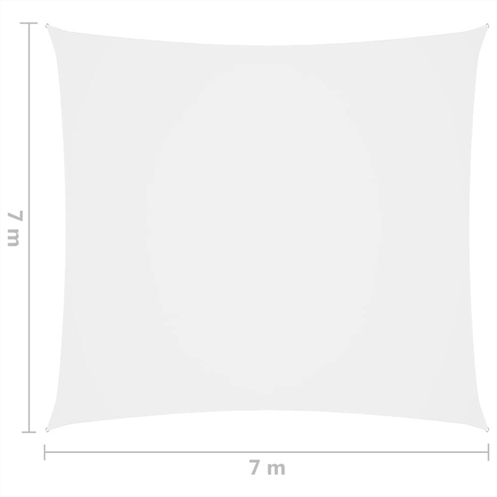 Sunshade Sail Oxford Fabric Square 7x7 m White