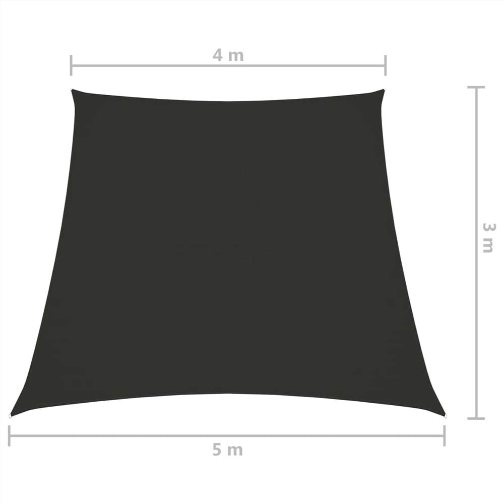 Sunshade Sail Oxford Fabric Trapezium 4/5x3 m Anthracite