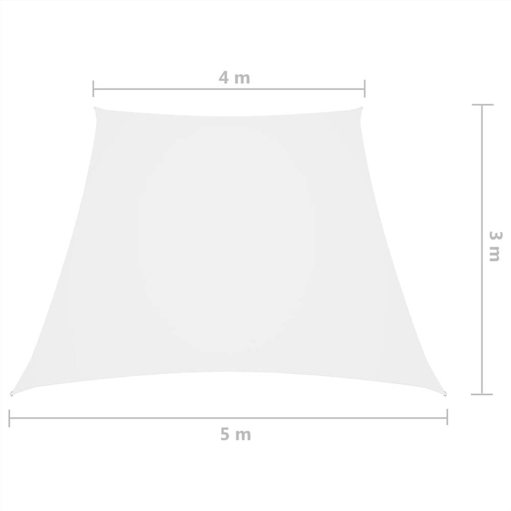 Sunshade Sail Oxford Fabric Trapezium 4/5x3 m White