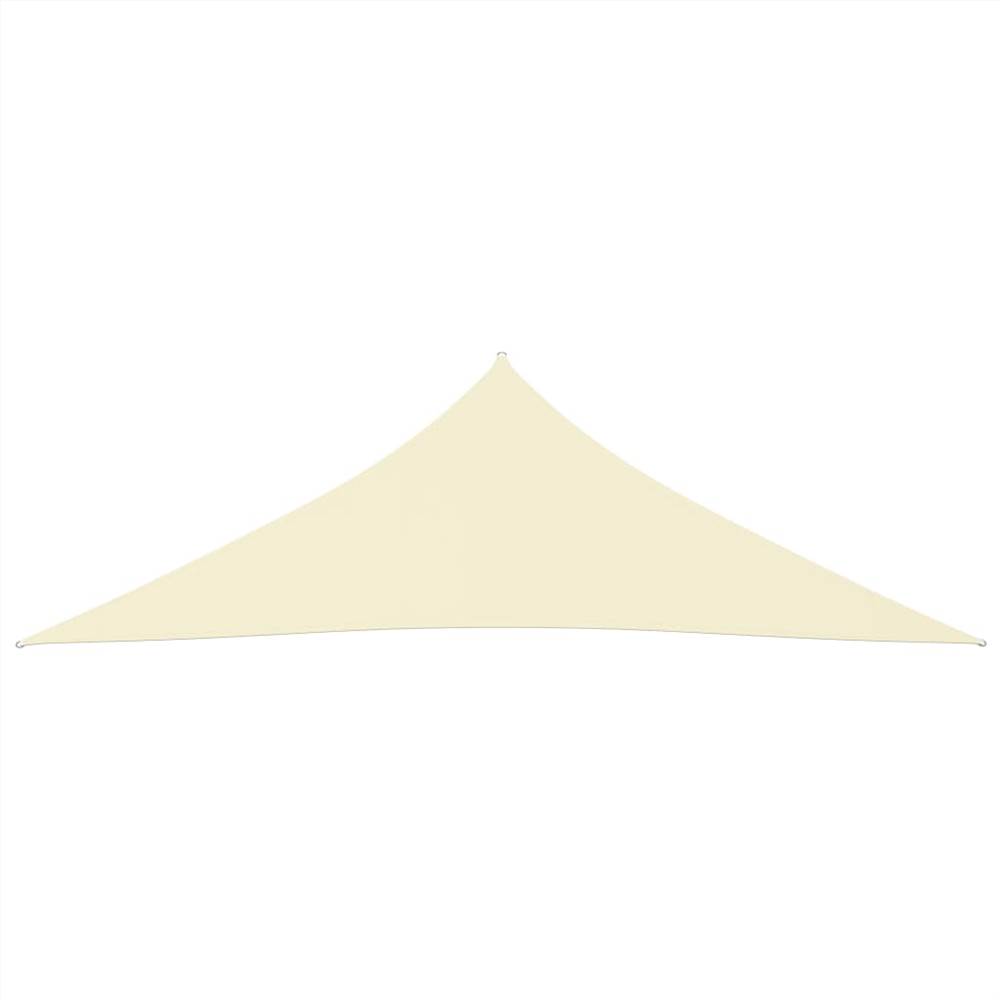 Sunshade Sail Oxford Fabric Triangular 2.5x2.5x3.5 m Cream
