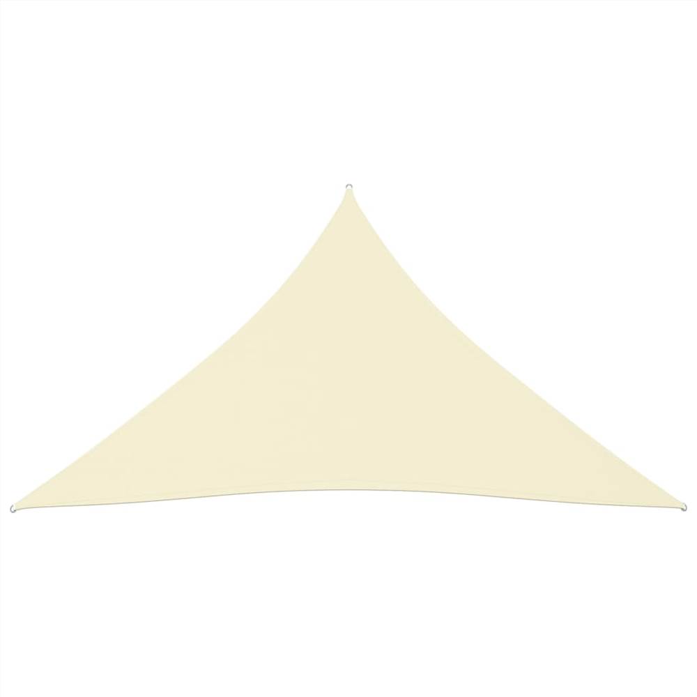 Sunshade Sail Oxford Fabric Triangular 5x7x7 m Cream