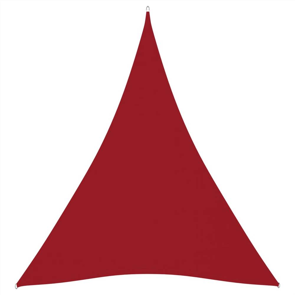 

Sunshade Sail Oxford Fabric Triangular 5x7x7 m Red