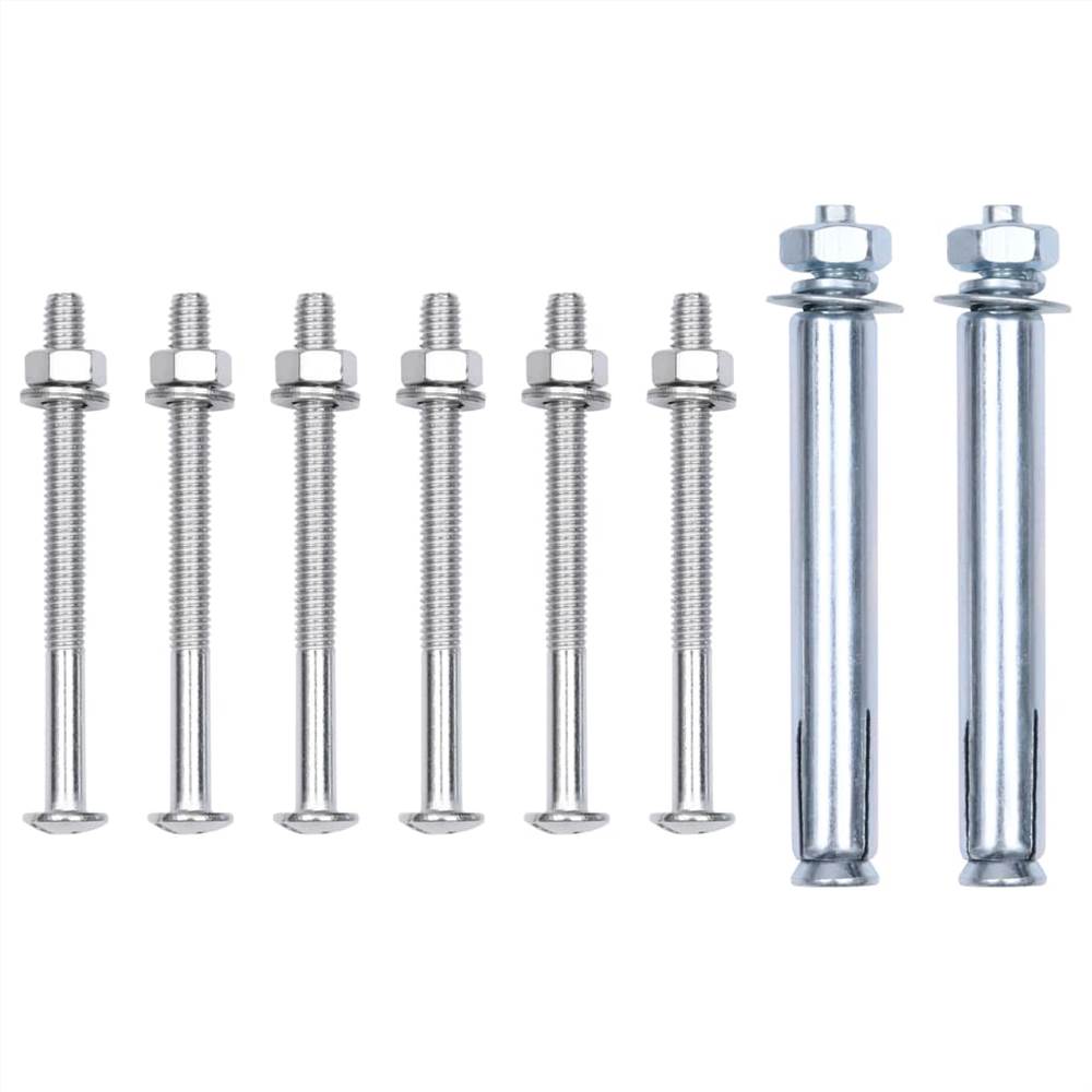 Support Brackets for Fence Post 2 pcs Galvanised Steel