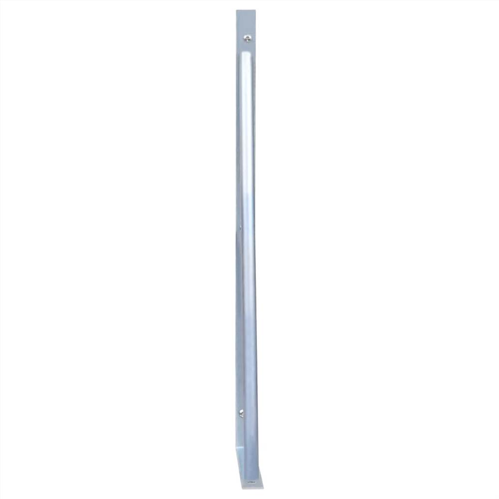Support Brackets for Fence Post 3 pcs Galvanised Steel