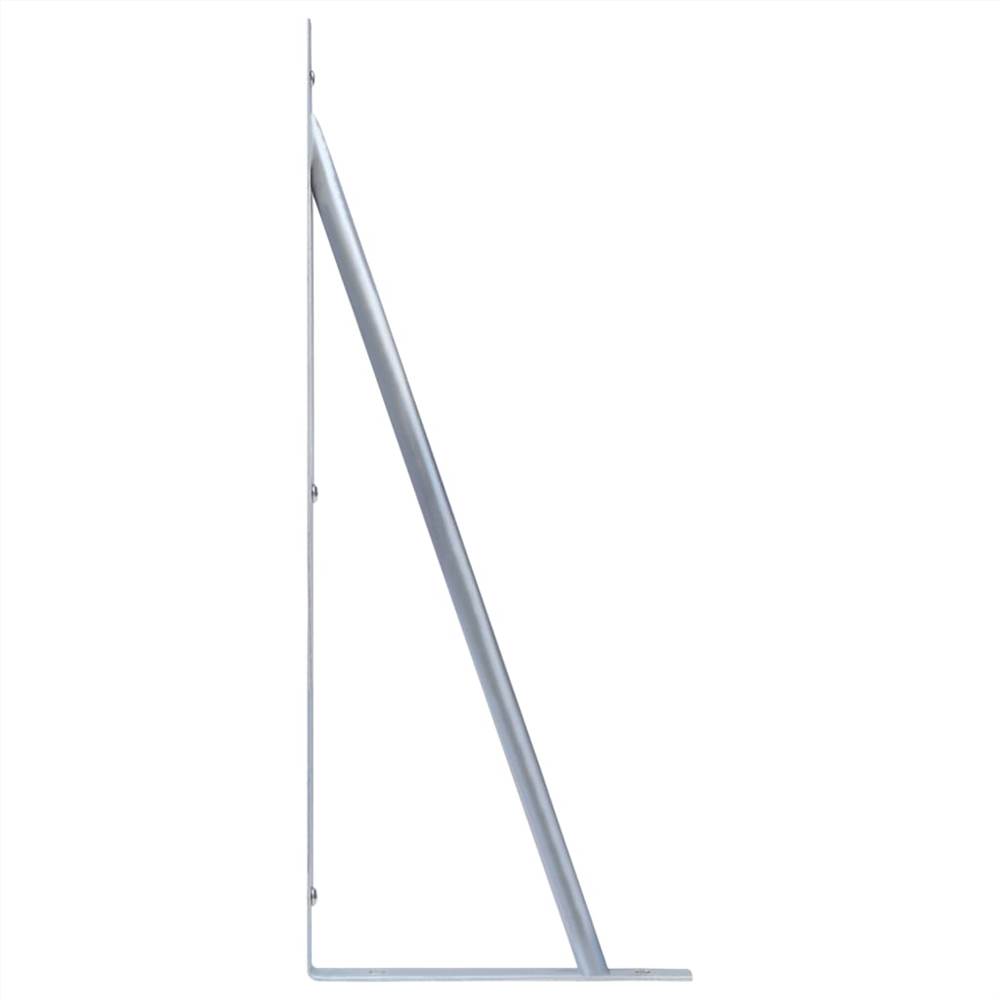 Support Brackets for Fence Post 3 pcs Galvanised Steel