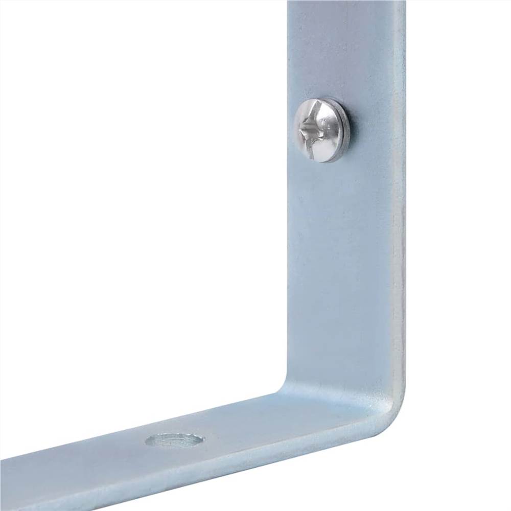 Support Brackets for Fence Post 3 pcs Galvanised Steel