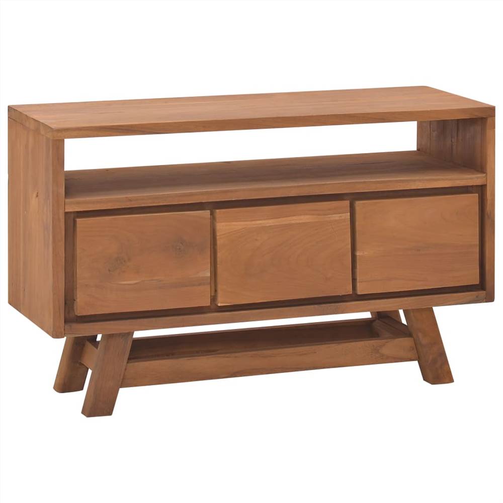 

TV Cabinet 80x30x50 cm Solid Teak Wood