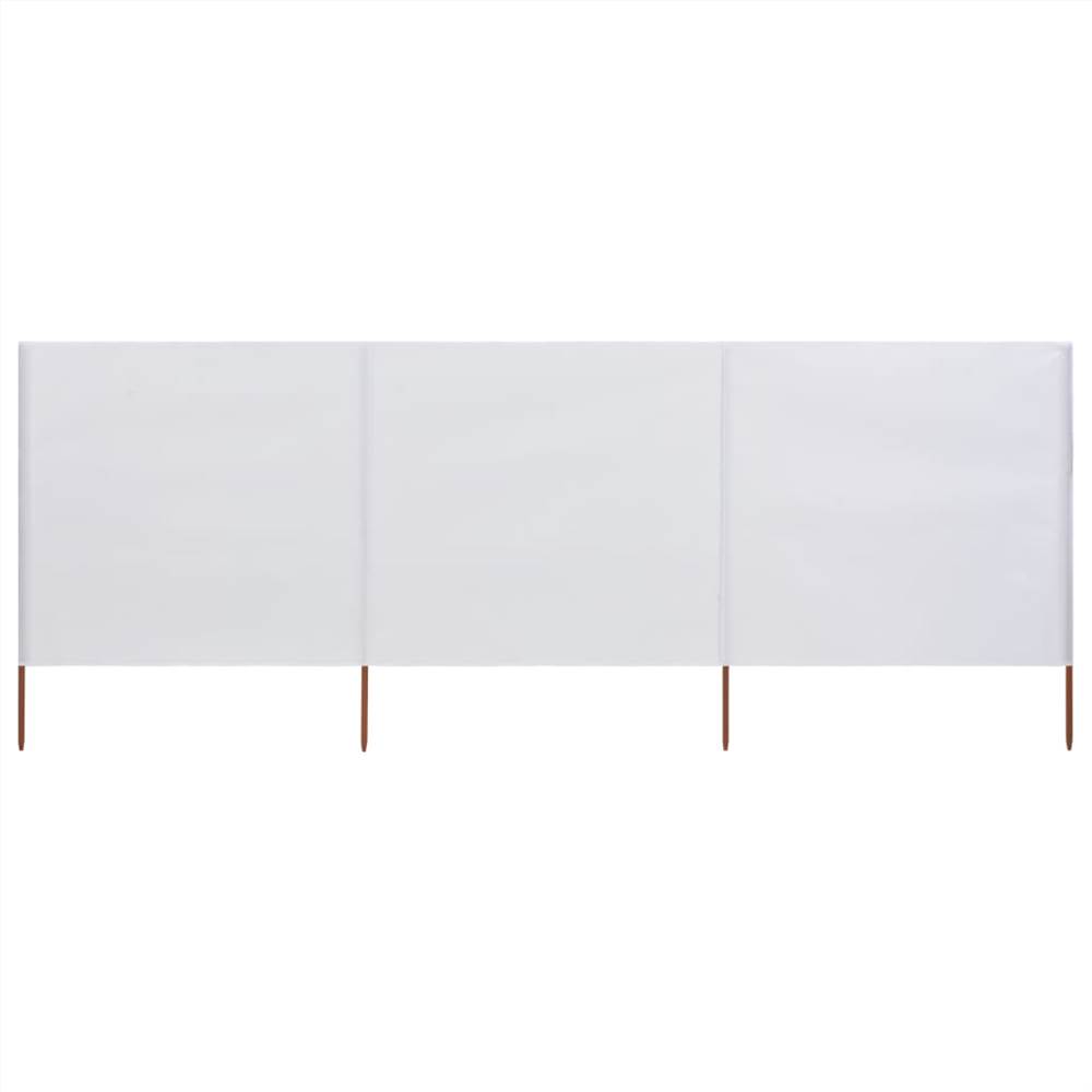 

3-panel Wind Screen Fabric 400x160 cm Sand White