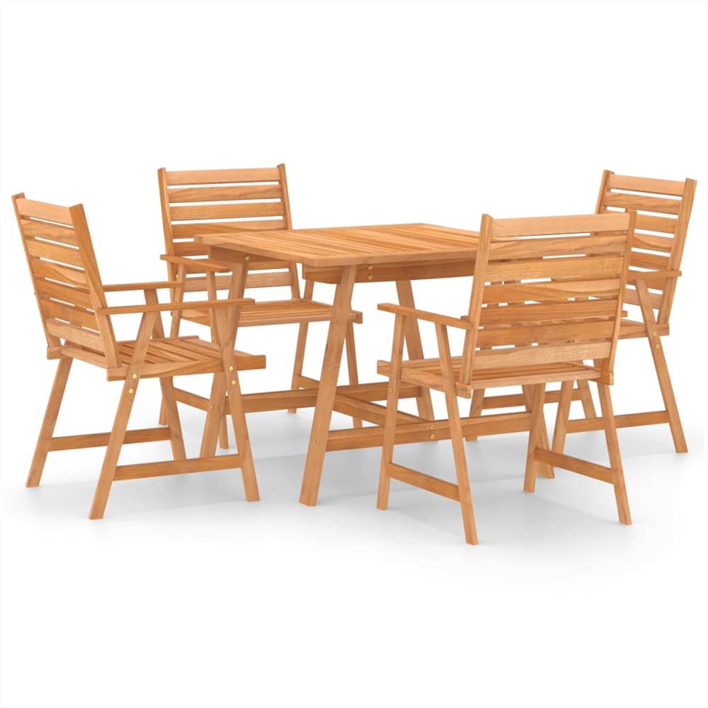 

5 Piece Garden Dining Set Solid Acacia Wood