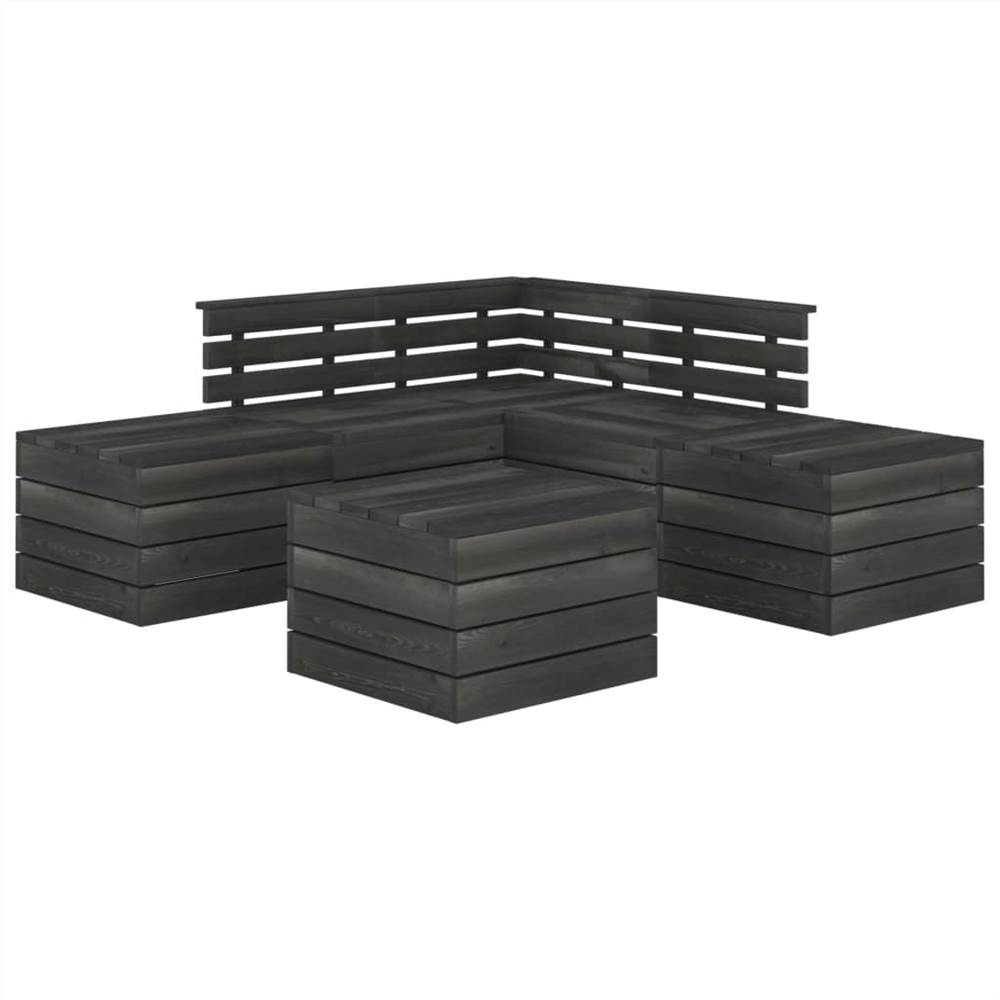 

6 Piece Garden Pallet Lounge Set Solid Pinewood