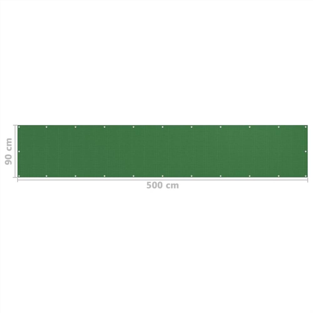 Balcony Screen Light Green 90x500 cm HDPE