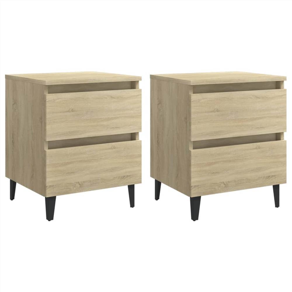 

Bed Cabinets 2 pcs Sonoma Oak 40x35x50 cm Chipboard