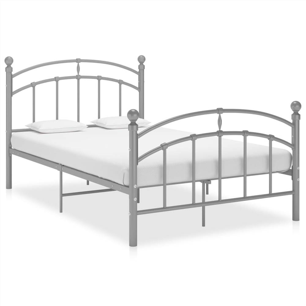 

Bed Frame Grey Metal 120x200 cm