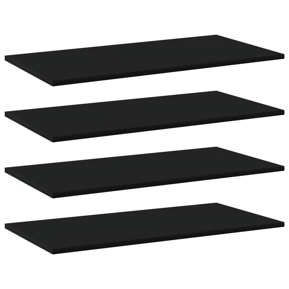 

Bookshelf Boards 4 pcs Black 80x40x1.5 cm Chipboard