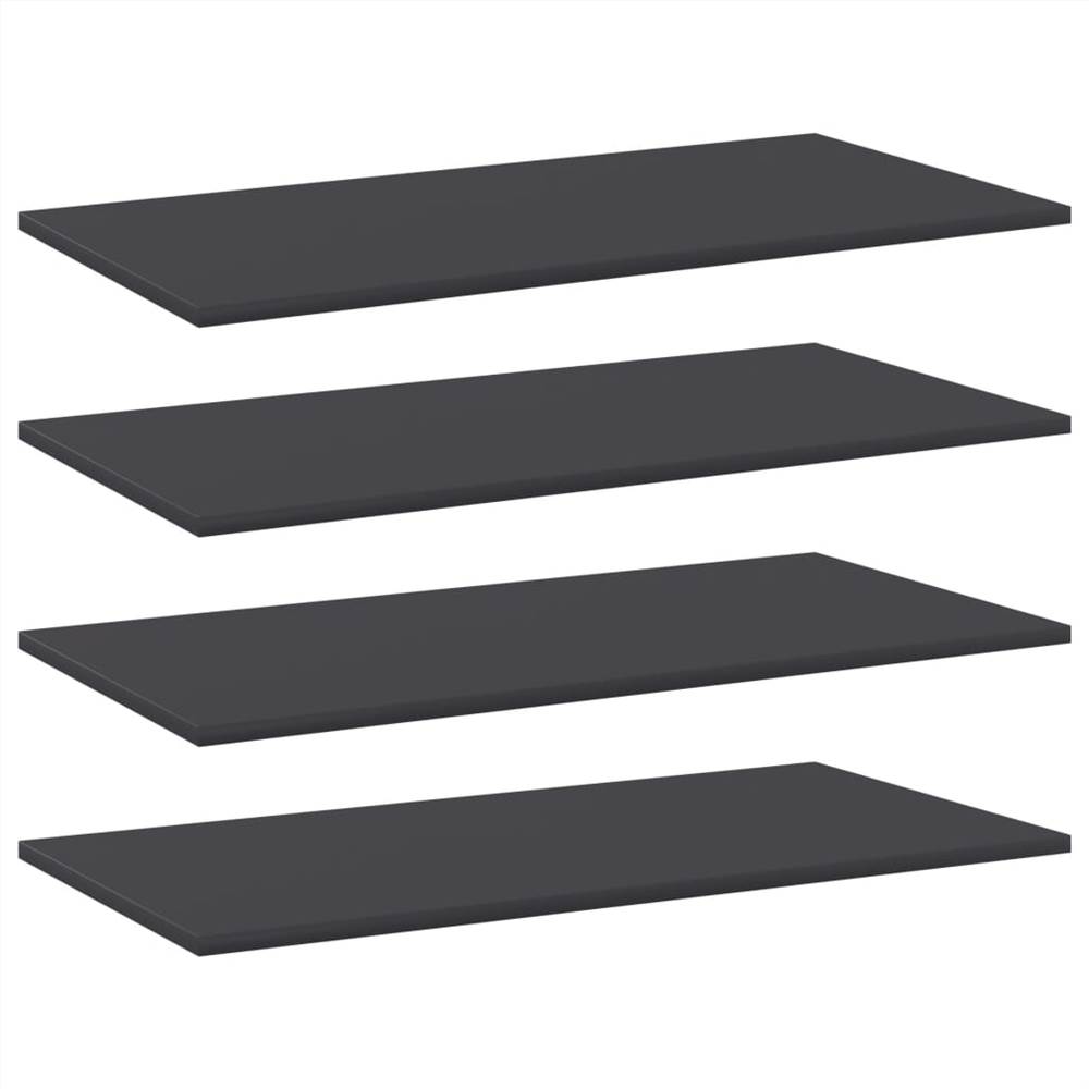 

Bookshelf Boards 4 pcs Grey 80x40x1.5 cm Chipboard
