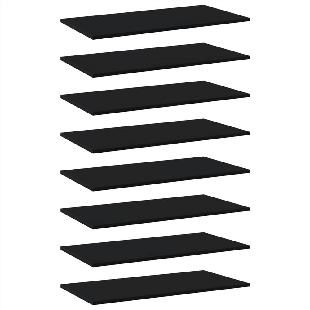 

Bookshelf Boards 8 pcs Black 80x40x1.5 cm Chipboard