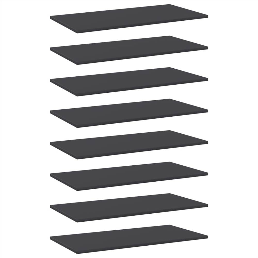 

Bookshelf Boards 8 pcs Grey 80x40x1.5 cm Chipboard