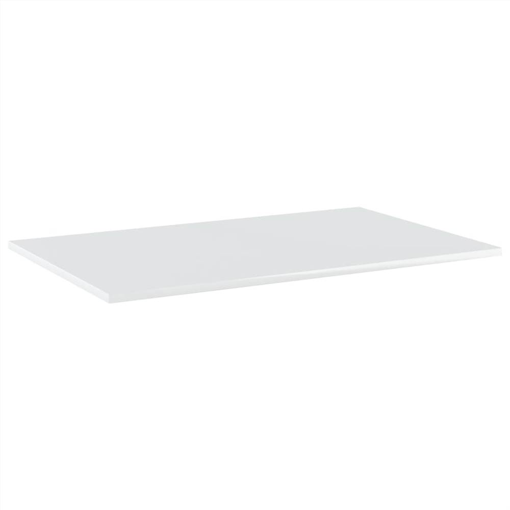 Bookshelf Boards 8 pcs High Gloss White 80x50x1.5 cm Chipboard
