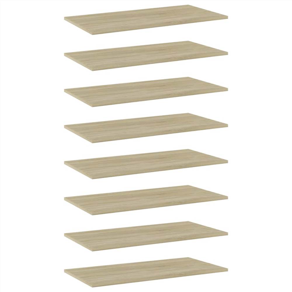 

Bookshelf Boards 8 pcs Sonoma Oak 80x40x1.5 cm Chipboard