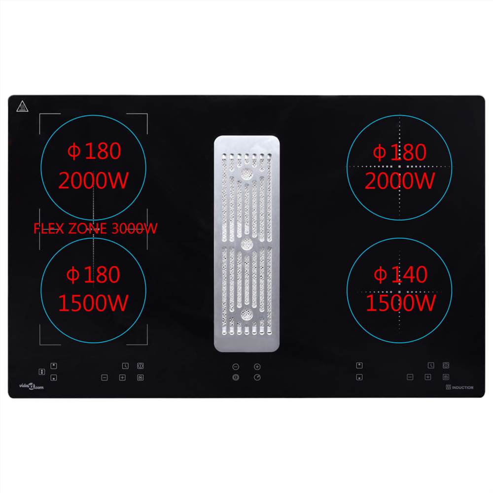 Builtin Flexizone Induction Hob with Downdraft Table 78 cm