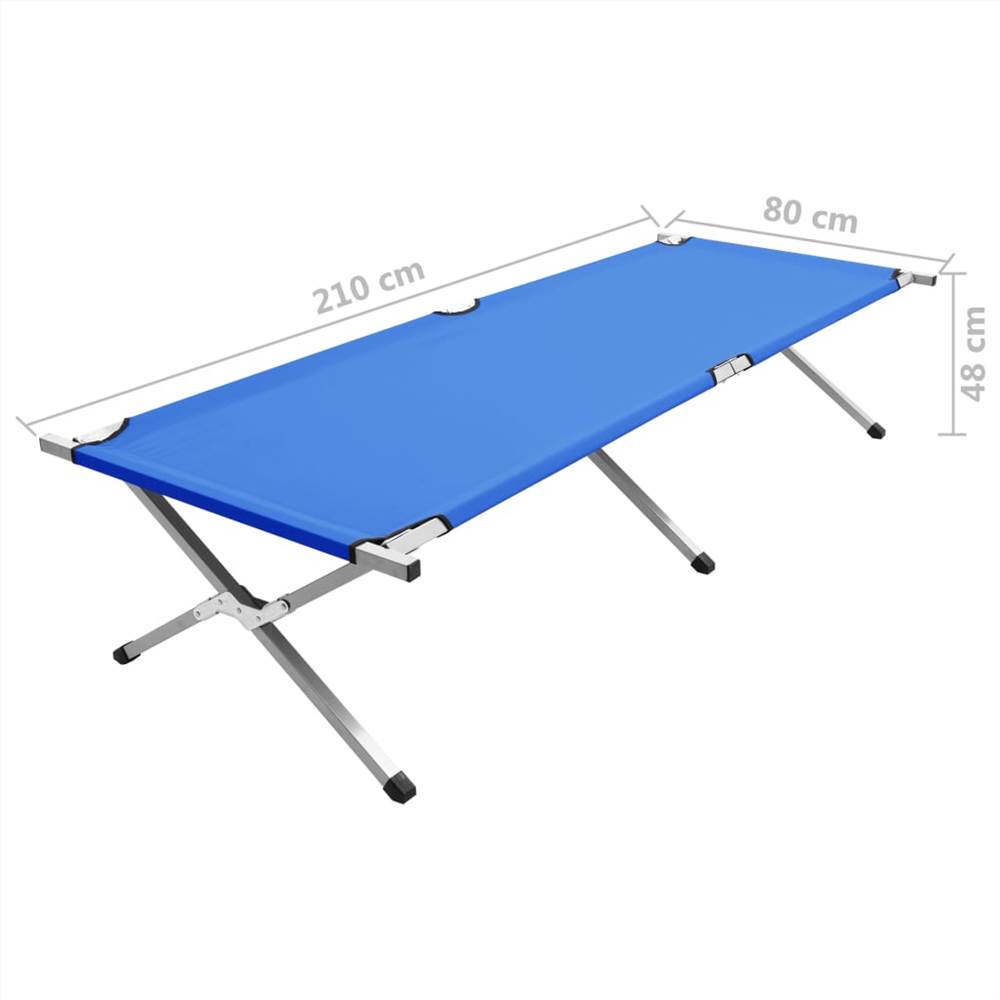 Camping Bed 210x80x48 cm XXL Blue