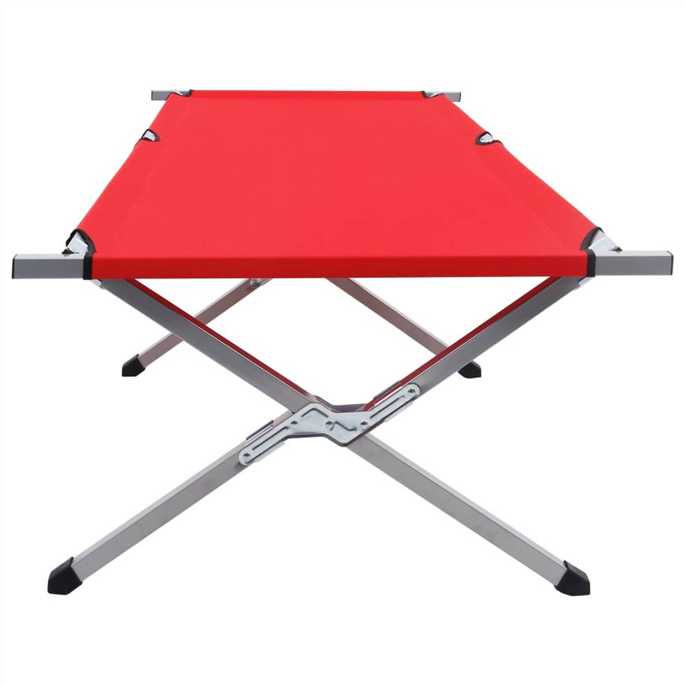 Camping Bed 210x80x48 cm XXL Red