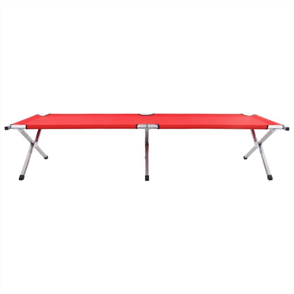 Camping Bed 210x80x48 cm XXL Red